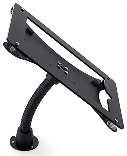 Flex arm tablet mount custom holder for 12.9 iPad with permanent mounting option