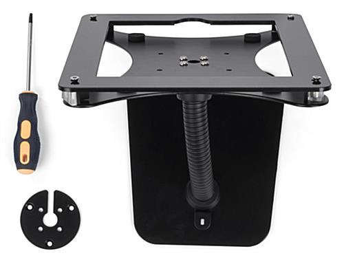 Flex arm tablet mount custom holder for 12.9 iPad with all hardware included
