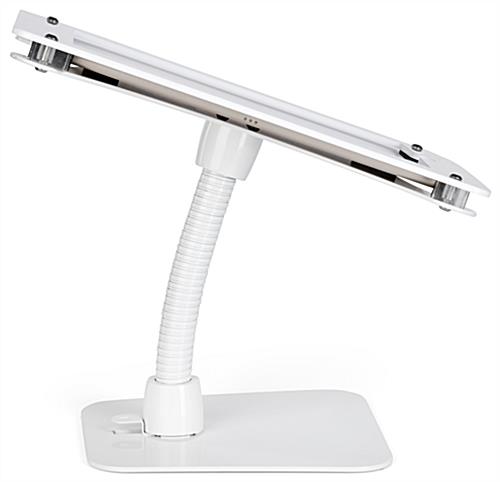 Flexible tablet mount holder for iPad with gooseneck arm