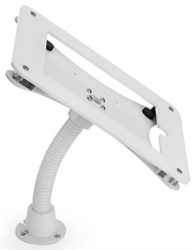 White wall/counter mount iPad frame with permanent mounting option