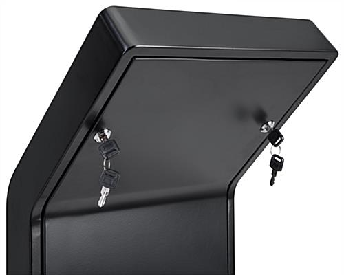 Tablet floor stand secure freestanding kiosk with 2 locks