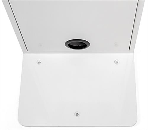 Floor stand for tablet with 3 holes in base for bolting to floor