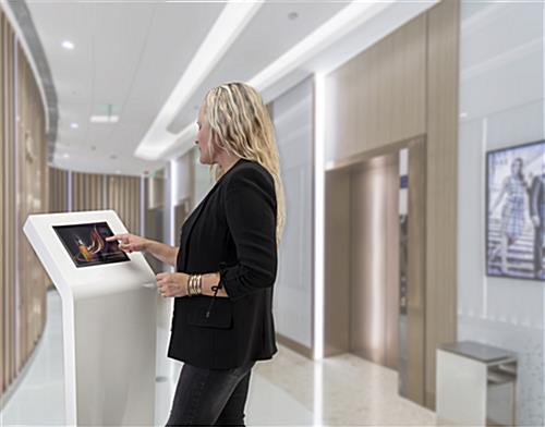 Floor Stand for tablet for guest check-in, product information, or wayfinding