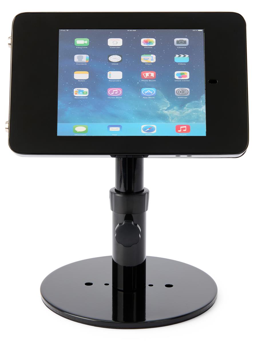 ipad counter stand with tilting and rotating bracket