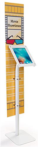 Hybrid iPad Pro foam board banner stand with large area to display custom graphics