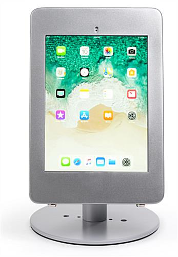 Countertop locking iPad Pro tablet holder in portrait mode
