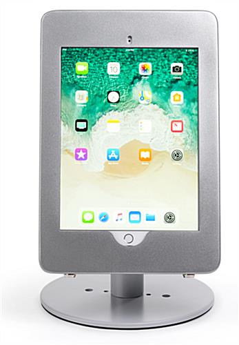 Countertop iPad Pro tablet holder in portrait mode