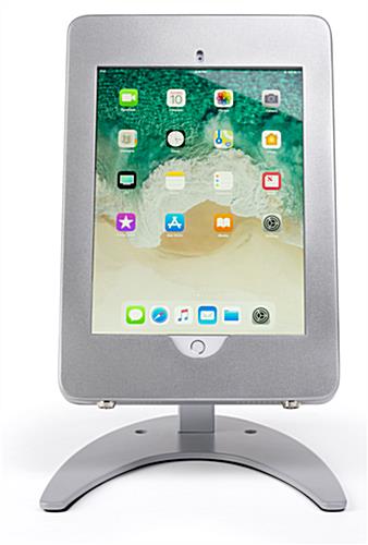 Countertop iPad Pro tablet holder stand in portrait mode