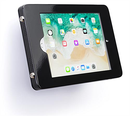 Wall mount iPad Pro tablet kiosk with tilting bracket