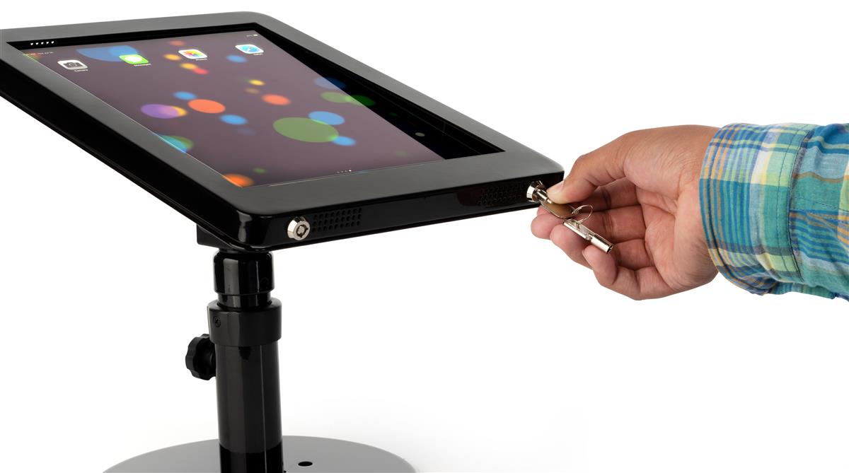 Ipad Pro Pos Stand Point Of Sale Rotating Tablet Enclosure