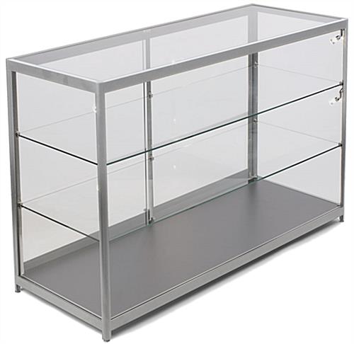 Glass Countertop Display Case with Aluminum Frame