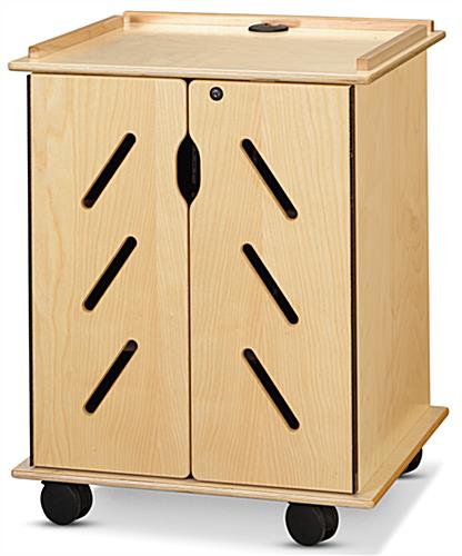 Laptop & Tablet Storage Cart with Locking Casters