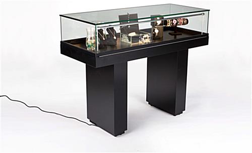 jewelry display glass table