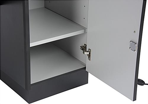 Locking Jewelry Display Case with Removable Storage Shelves