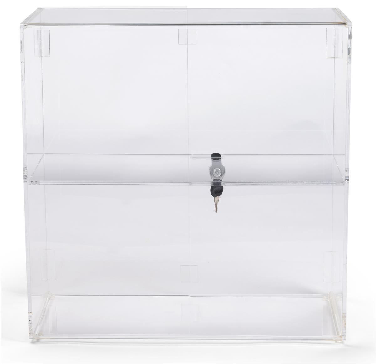 Recycled Acrylic Countertop Display Cases | Locking Hinged Doors