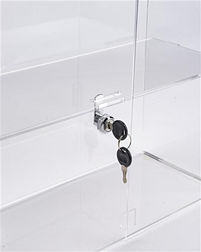 Recycled Acrylic Countertop display cases with sliding glass doors