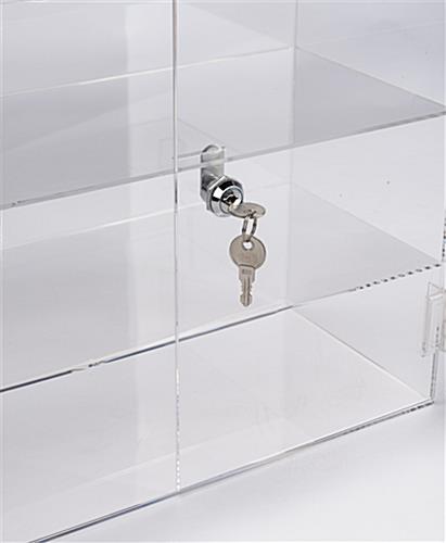 Acrylic display case includes two keys