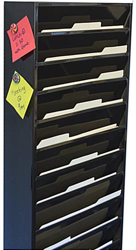 Wall Mounted File Organizer | Metal Filing System