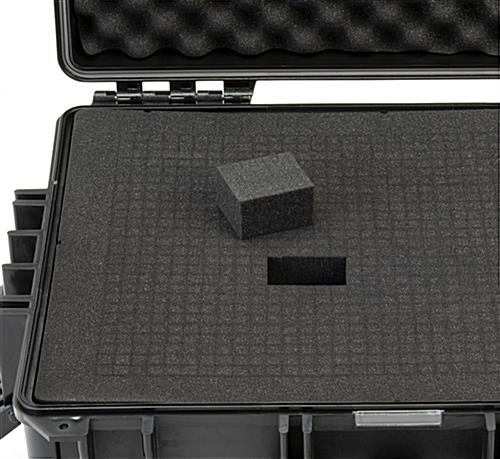 Cubed foam sheets with easily removable pre-scored inserts