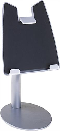 Silver iPad Countertop Mount with Optional Locking Kit