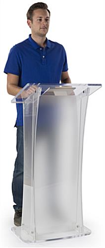 Frosted Portable Lectern, Easy Assembly 