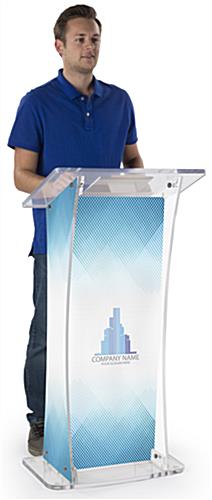 Non-Glare Lectern with Custom Design, Easy Assembly