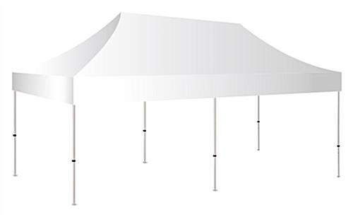 10x20 white pop up event tent with height adjustable and collapsible aluminum frame