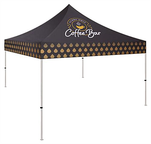 Custom printed 10x10 canopy with dye-sublimation printed graphics