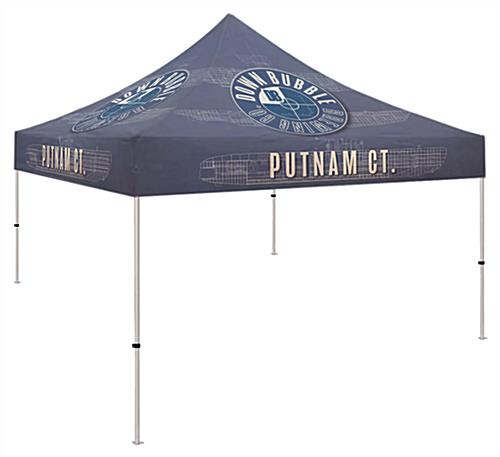 Custom printed 10x10 canopy with fire retardant polyester 