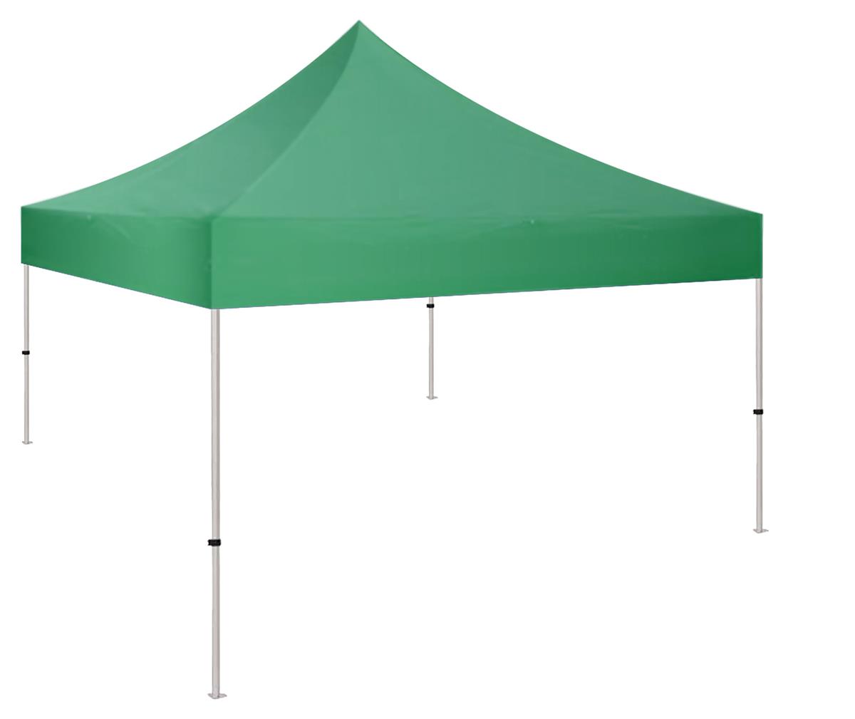 10x10 pop up canopy tent with green polyester material