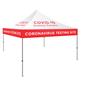10 x 10 custom event tent with transport bag for COVID-19 testing