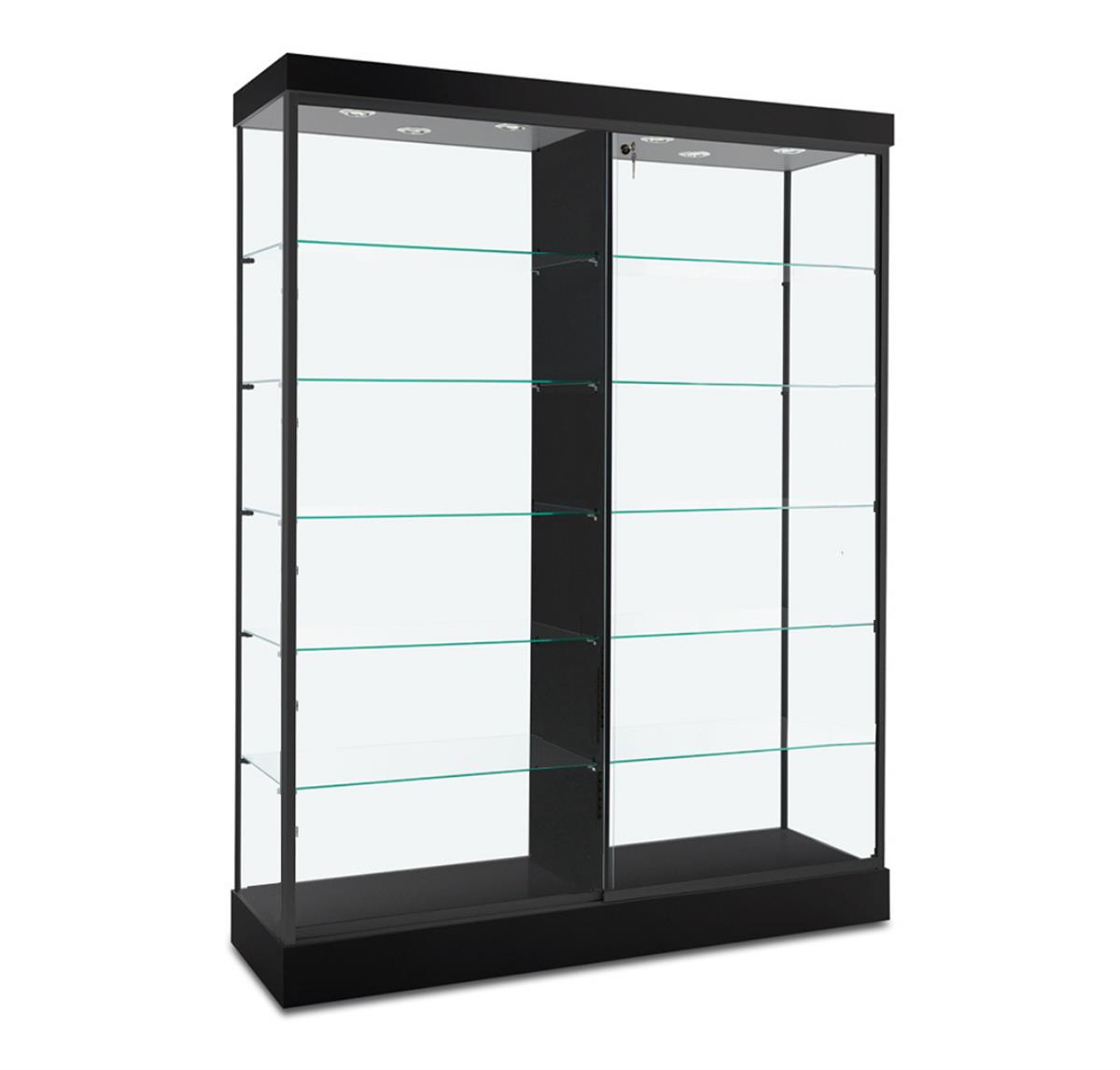 Frameless Glass Showcase Tower 18W x 18D x 72H