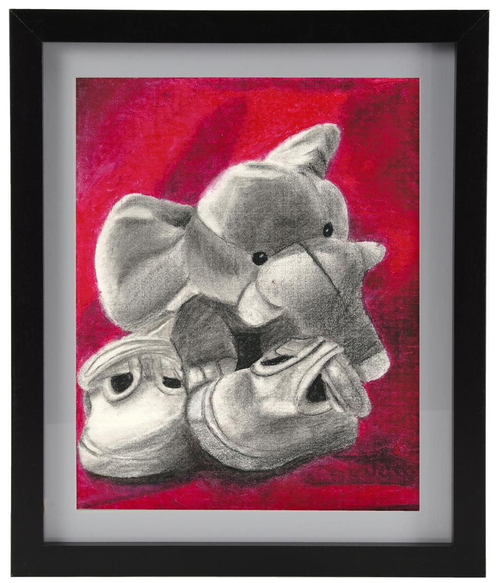 Black Picture Frame with Mat Wall Mounted