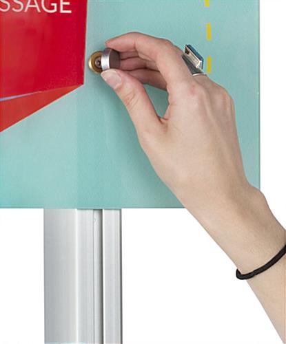Custom Acrylic Frameless Wall Sign with Silver Caps