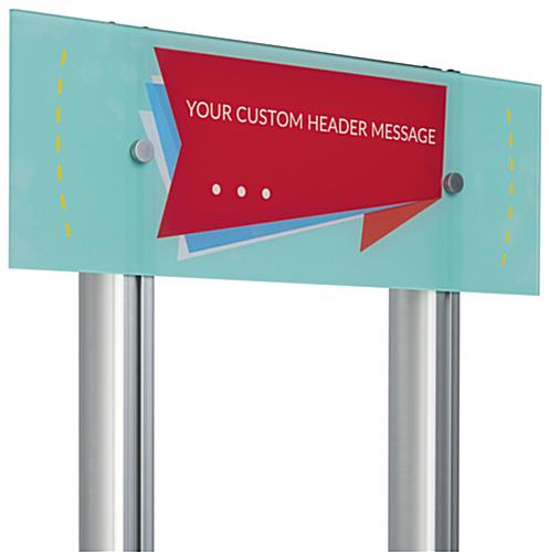 Custom Acrylic Panel Wall Sign Mounted to LSQC28 Series Posts