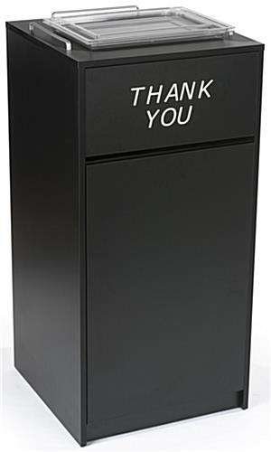 Thank You Restaurant Receptacle, Black Finish