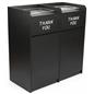 44.8 inch x 46 inch side by side restaurant waste receptacles