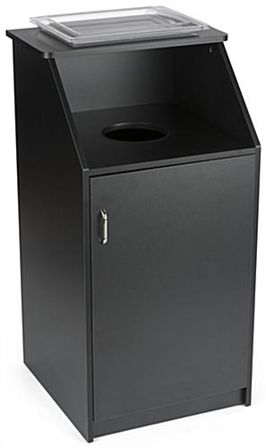 Waste receptacle enclosure with easy access to 36 gallon trash bin