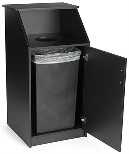 Waste receptacle enclosure with 18mm thick particle board 