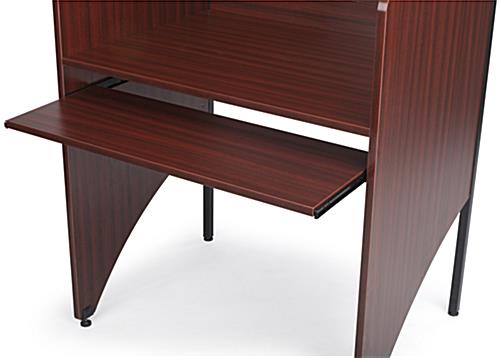 Office Carrel with Pull-Out Keyboard Tray 