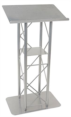 Silver Steel Podium Stand
