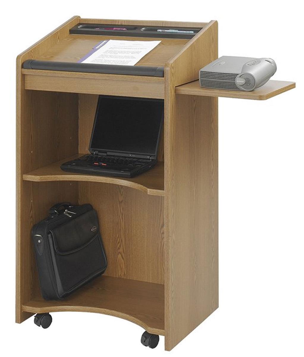 School Podium | Speaker's Stand with Side Shelf