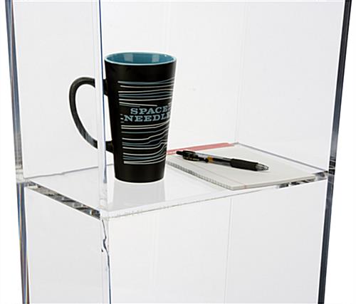 Custom Graphic Transparent Podium with 2-Color Vinyl Imprint