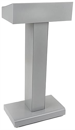 Closed Front Silver Steel Podium