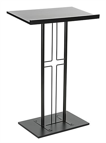 Black Steel Cross Podium