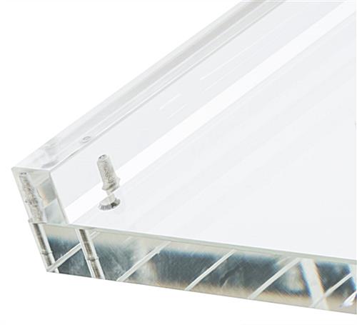 Transparent Podium has a 1" Book Stop 