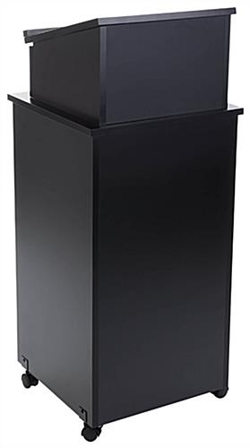 Locking Podium with Wheels | Elevated Presentation Surface