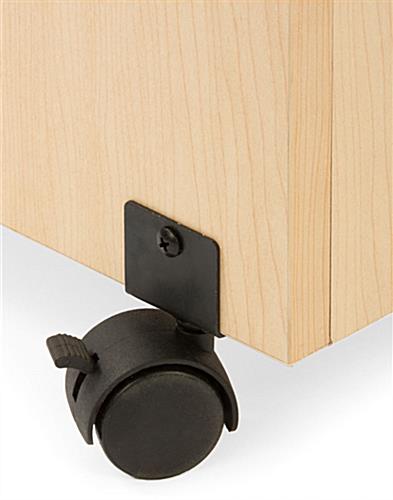 Rolling Lectern Comes With Two Locking Casters