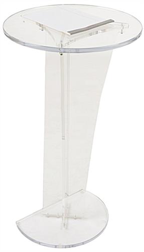 Circular Clear Acrylic Lectern