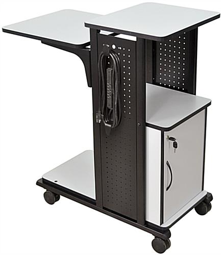 Steel Notebook Computer Desk with Cabinet